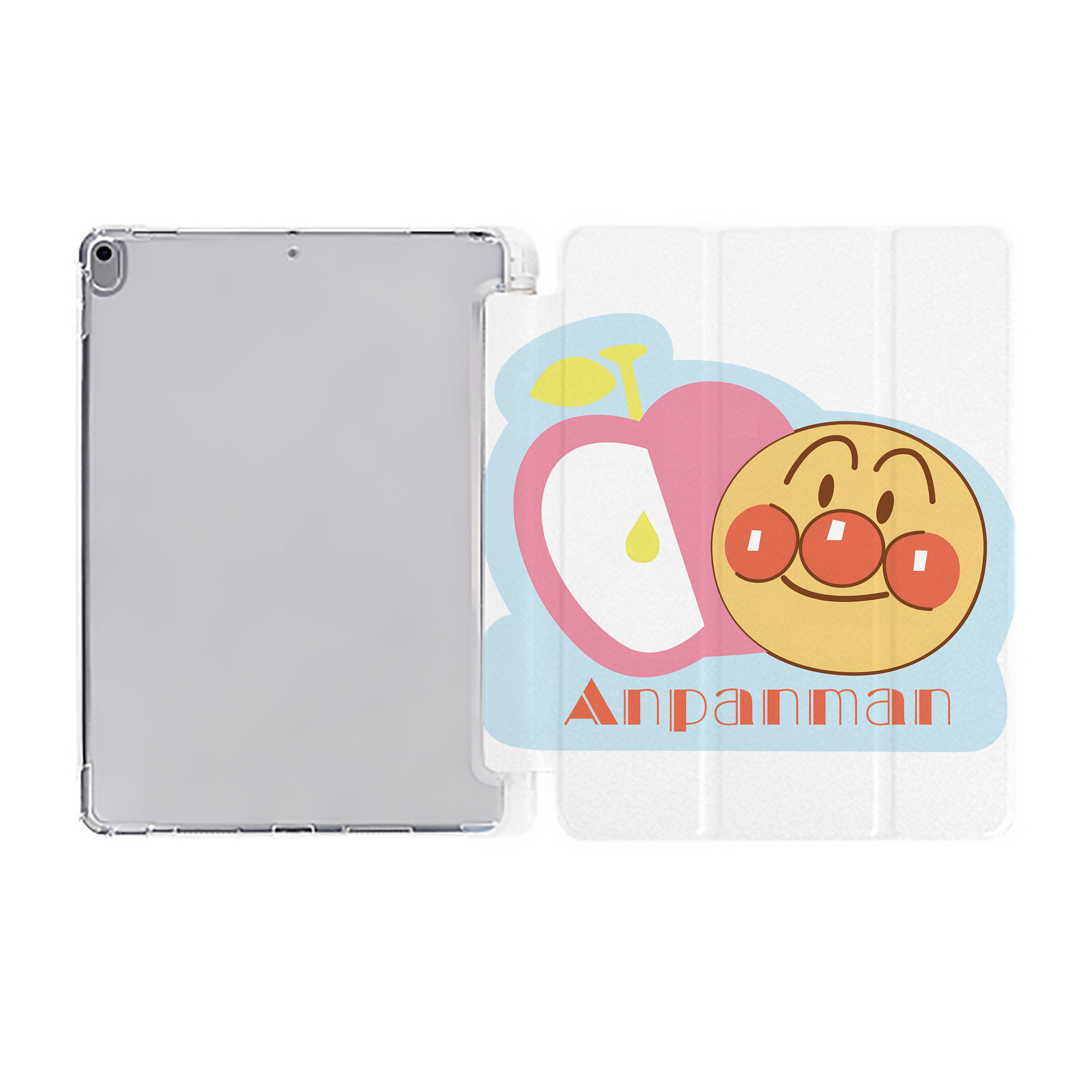 （画像用） アンパンマン Anpanman IPad ケース ペン収納付き 三つ折りスタンド PUレザー×シリコン 対応機種9.5/10.5/10.9インチ
